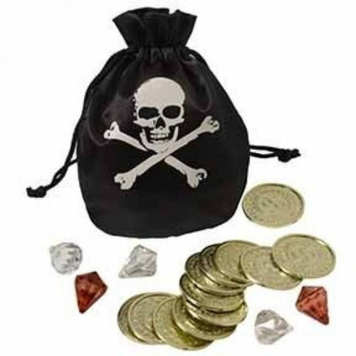 Coin Set Pirate With Pouch Pk 12