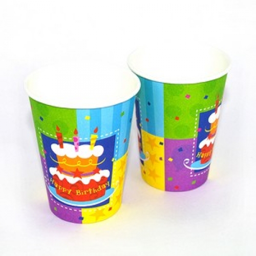 Cake Party Cup 9oz Pk 6 CLEARANCE
