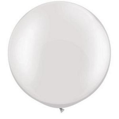 Balloon Latex Jumbo 76cm Pearl White ea LIMITED STOCK