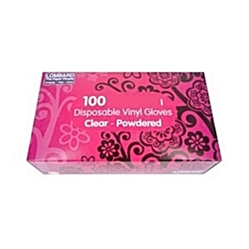 Gloves Clear Small Powdered Vinyl Pk 100