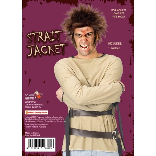 Costume Strait Jacket Adult Standard Ea LIMITED STOCK