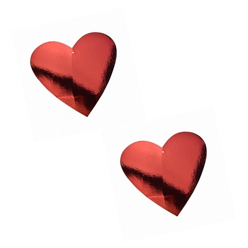 Cut Out Heart 20cm Red Pk 5