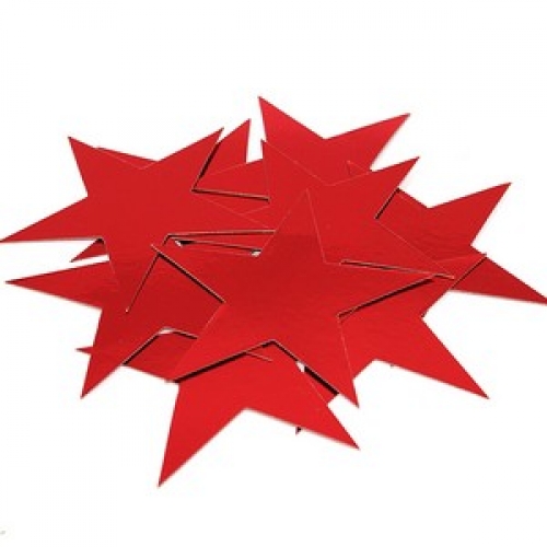 Cut Out Star 15cm Red Cardboard Pk 10 CLEARANCE