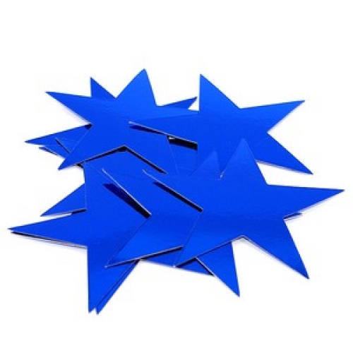 Cut Out Star 15cm Blue Cardboard Pk 10
