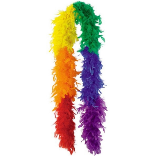 Feather Boa Rainbow 1.8m Ea