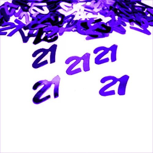 Confetti 21st Purple 25gr Pk 1 CLEARANCE