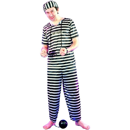 Costume Prisoner Man Adult Large Ea