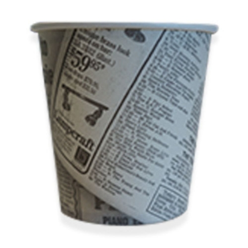 Chip Cup 8oz Newsprint Paper Pk 50