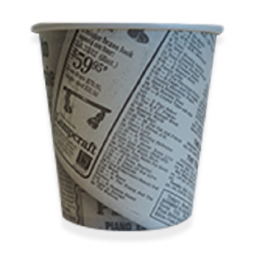 Chip Cup 12oz Paper Newsprint Pk 50 USE 2639