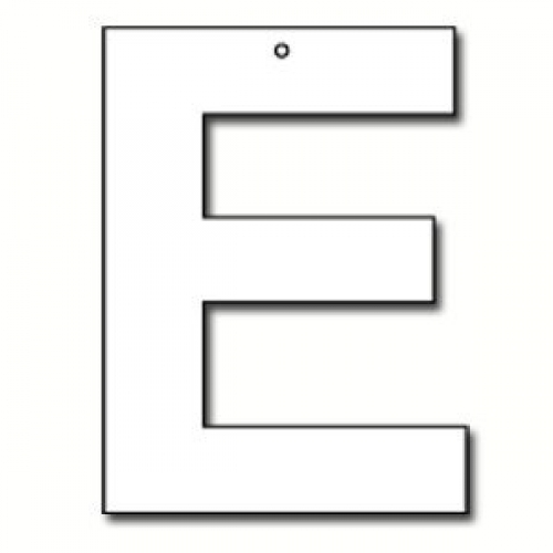 Cut Out Letter E Cardboard 28.5cm Ea