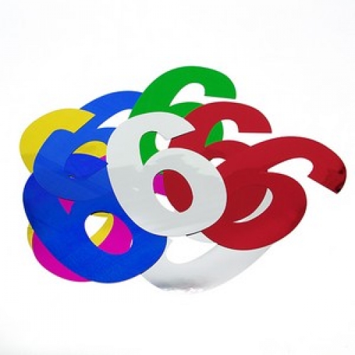 Cut Out 6 Foil Assorted Pk 12 CLEARANCE