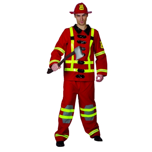 Costume Fireman Adult Large Ea