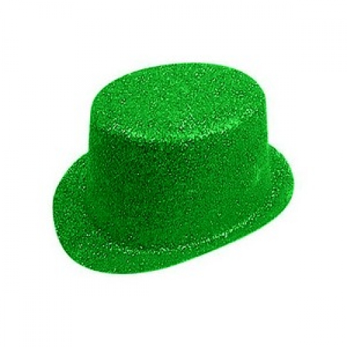 Hat Top Glitter Green Ea