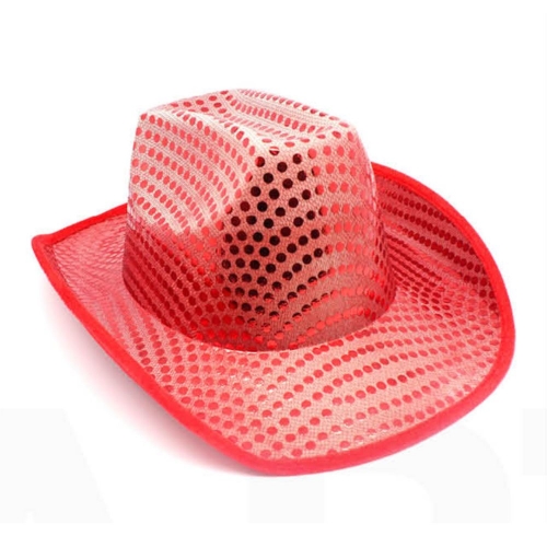 Hat Cowboy Red Sequin Ea