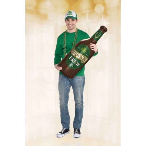 St Patrick's Day Inflatable Beer Bottle 86cm Ea