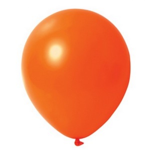Balloon Latex 28cm Metallic Orange Pk 50