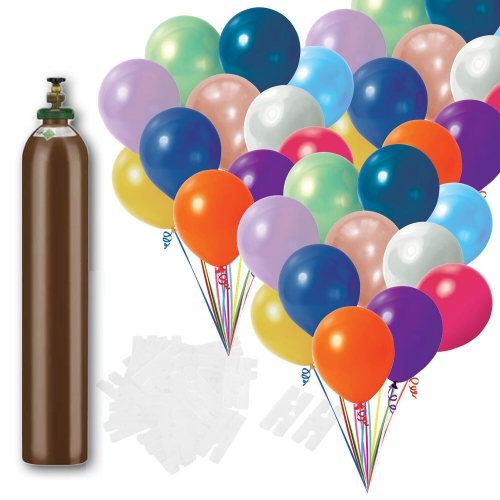 Helium Balloon Deal 300 Metallic Hire Kit