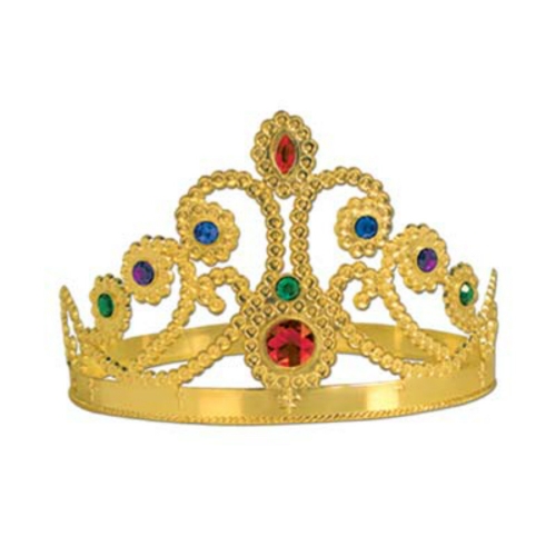 Tiara Queen Gold with Jewels Ea