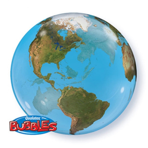 Balloon Bubble 55cm Planet Earth Ea LIMITED STOCK