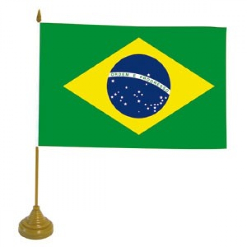 Brazil Desk Flag Ea CLEARANCE