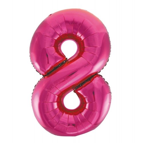 Balloon Foil Megaloon 86cm 8 Pink Ea
