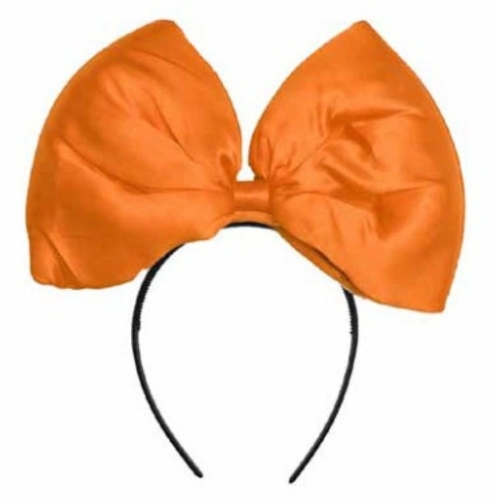 Headband Bow Satin Orange Ea