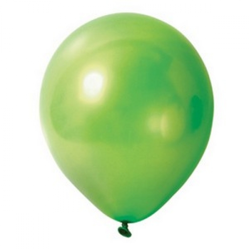 Balloon Latex 28cm Metallic Lime Green Pk 50