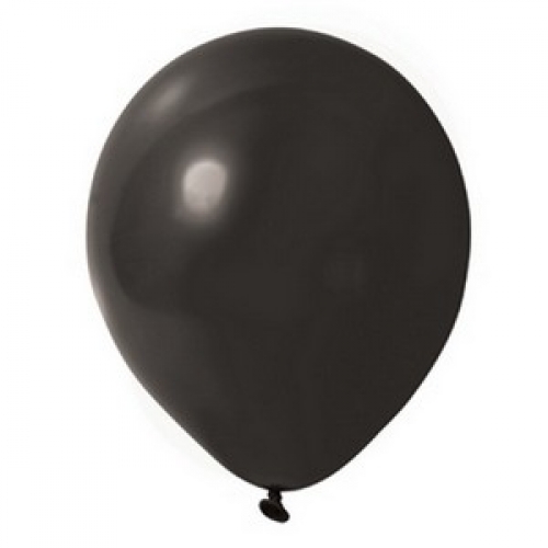 Balloon Latex 28cm Standard Black Pk 50