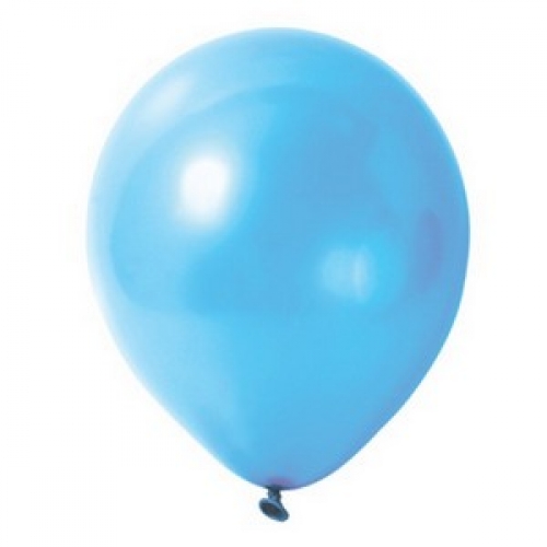 Balloon Latex 28cm Metallic Light Blue Pk 50