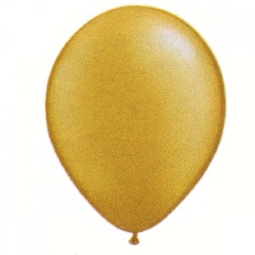Balloon Latex 28cm Metallic Gold Pk 50
