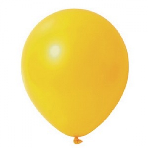 Balloon Latex 28cm Metallic Yellow Pk 50