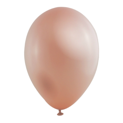 Balloon Latex 28cm Metallic Rose Gold Pk 50