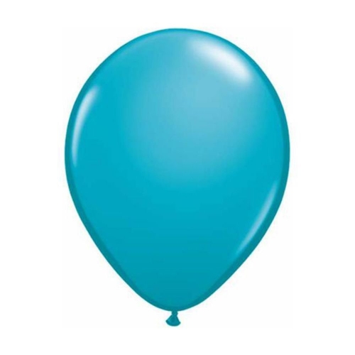 Balloon Latex 28cm Metallic Turquoise Pk 50