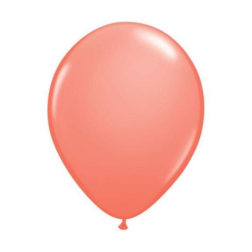 Balloon Latex 28cm Standard Coral Orange Pk 50