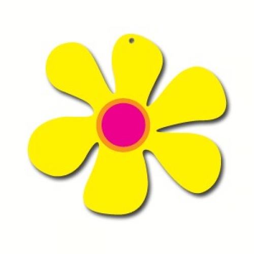 Cut Out Sixties Flower Yellow Ea