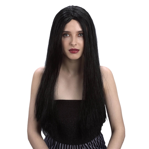 Wig Long Straight Black 60cm Ea