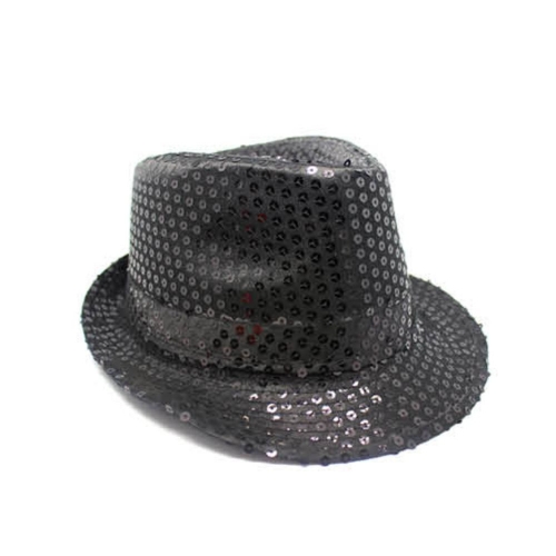 Hat Gangster Black Sequin Ea