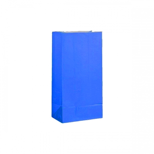 Bag Paper 26x14cm Royal Blue pk 12