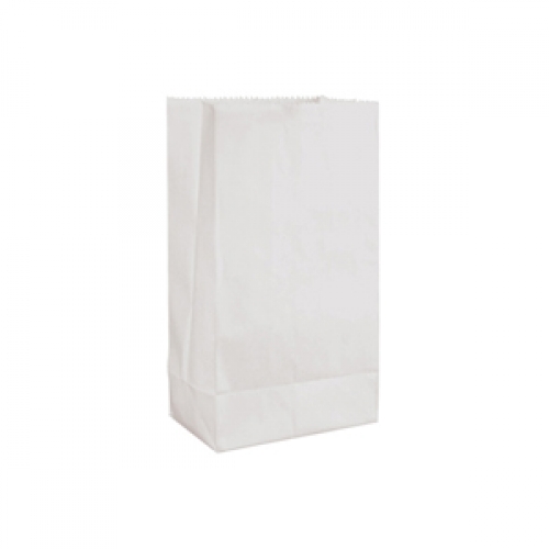 Bag Paper 26x14cm White pk 12