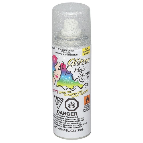 Hair Spray Glitter Silver 133ml Ea