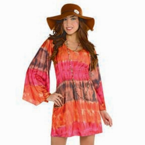 Costume Hippie Dress Adult Standard Ea