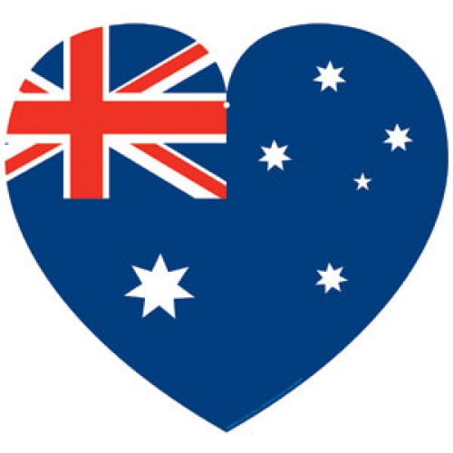 Cut Out Australian Heart 45cm Ea