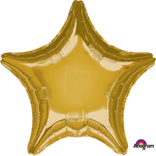Balloon Foil 45cm Star Gold Ea