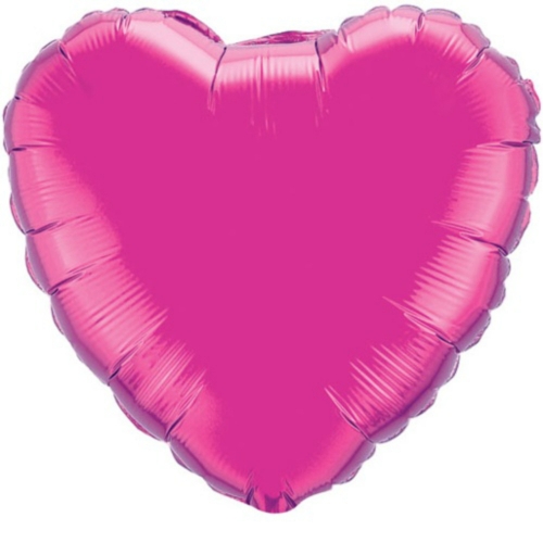 Balloon Foil 45cm Heart Magenta Ea