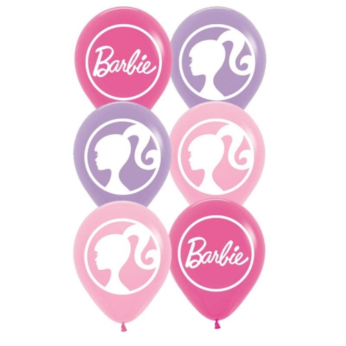 Barbie Latex Balloons 28cm Pk 6