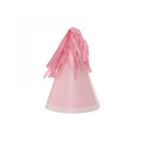 Party Hat With Paper Tassel Classic Pink Pk 10