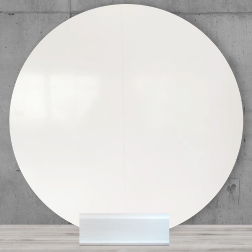 Backdrop Acrylic Round White 2m HIRE