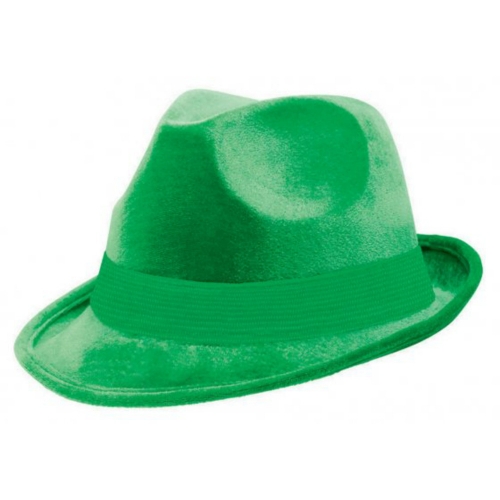 Hat Fedora Velour Green Ea