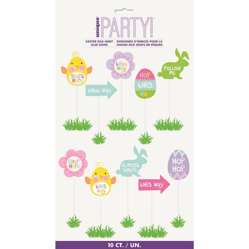 Easter Egg Hunt Clue Signs PK 10 LIMITED STOCK