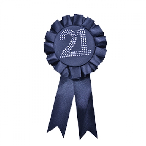 21st Birthday Award Ribbon Black Ea